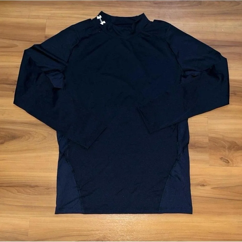 Mens NWOT Under Armour Compression Fitted Running Workout Mock Neck Shirt‎
